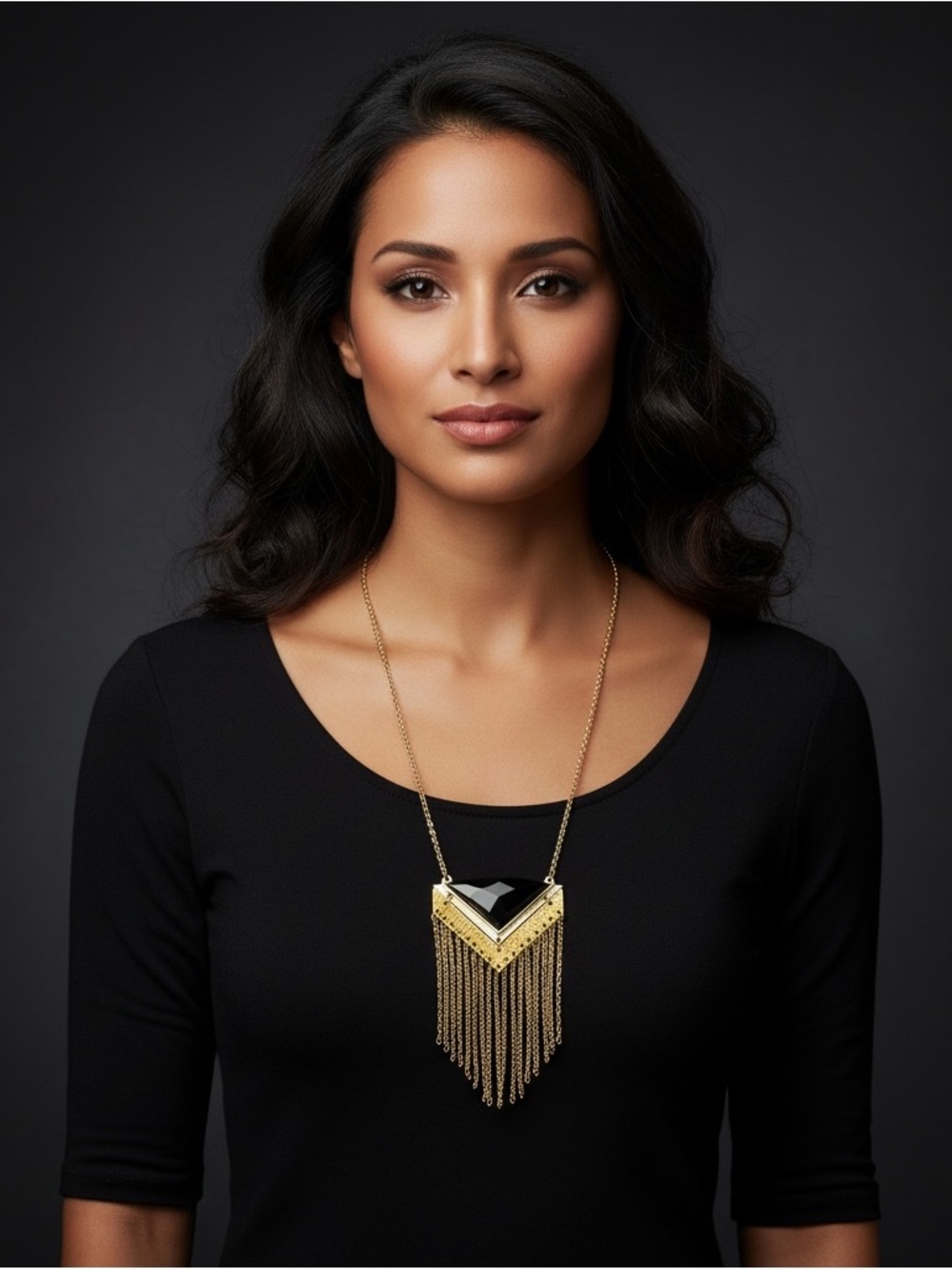 💖Chic Gallery long Gold Colored Necklace